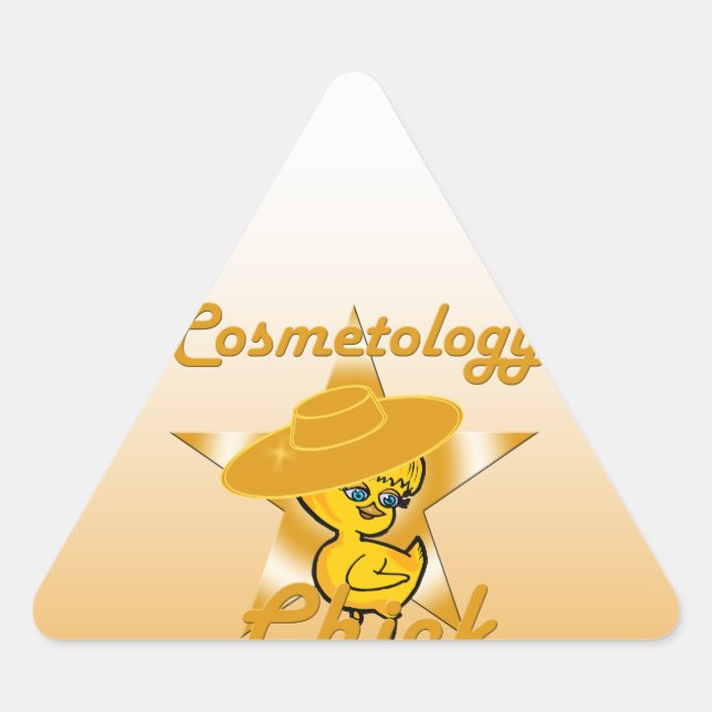 Pegatina Triangular Chick #10 de Cosmetología (Anverso)