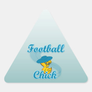 Pegatina Triangular Chick de fútbol número 3