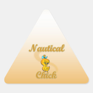 Pegatina Triangular Chick náutico
