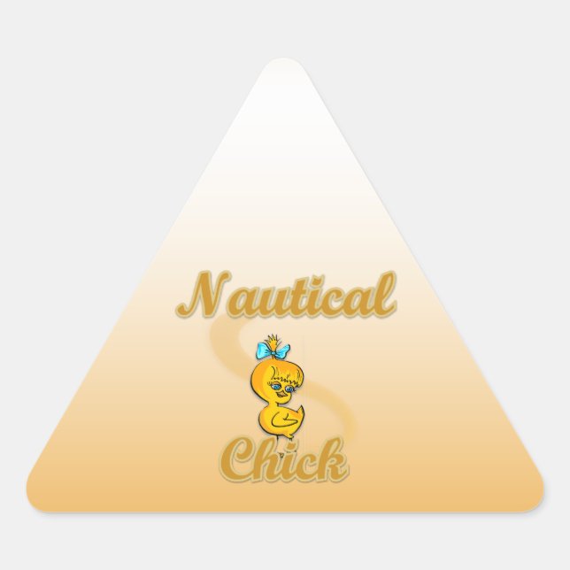 Pegatina Triangular Chick náutico (Anverso)