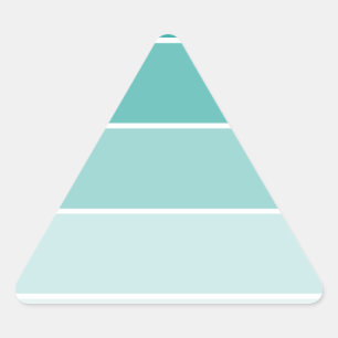 Pegatina Triangular Chip de pintura azul turquesa