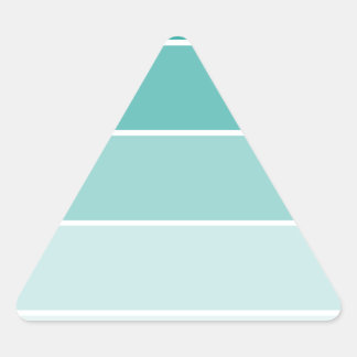 Pegatina Triangular Chip de pintura azul turquesa