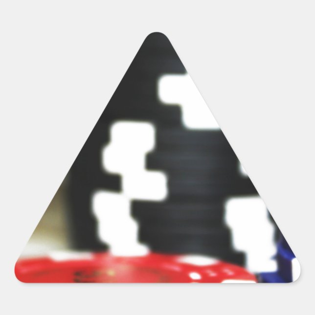 Pegatina Triangular Chips Gambling Casino Ganar juego Luck Risk Bet (Anverso)