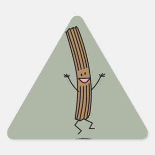 Pegatina Triangular Churro de salto que anima