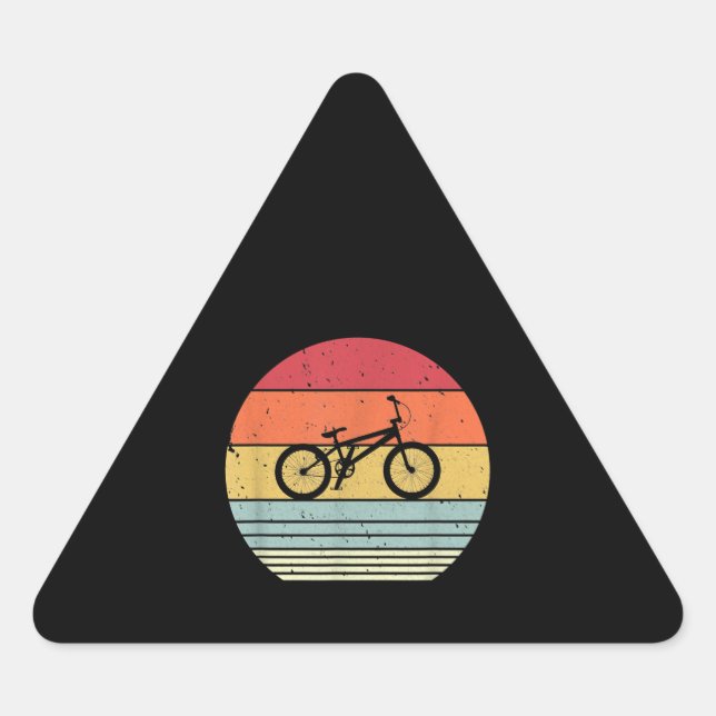 Pegatina Triangular Ciclismo Estilo Bmx Rider (Anverso)