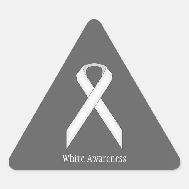 Pegatina Triangular Cinta blanca estándar de Kenneth Yoncich (Anverso)