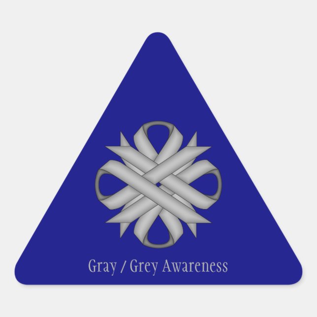 Pegatina Triangular Cinta de la mezcla gris de Kenneth Yoncich (Anverso)