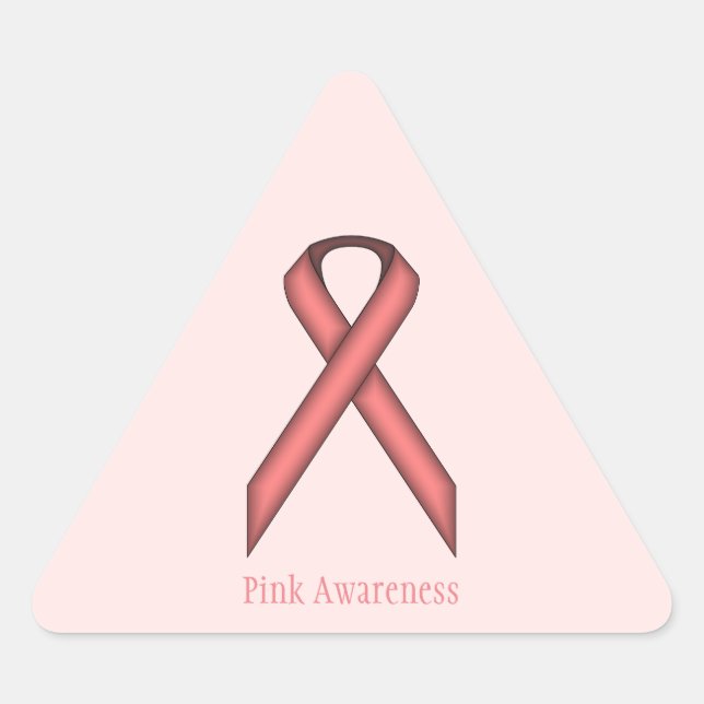 Pegatina Triangular Cinta estándar rosa de Kenneth Yoncich (Anverso)