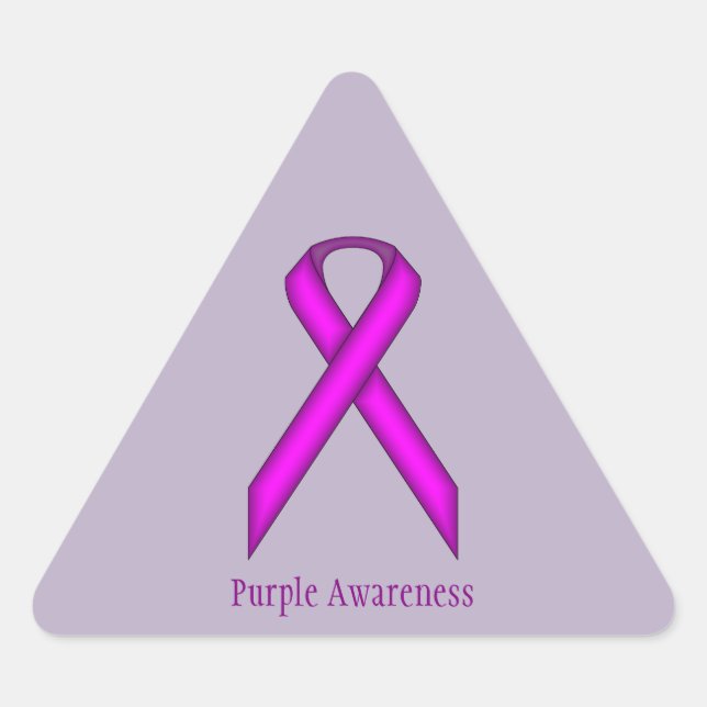 Pegatina Triangular Cinta Purple Standard de Kenneth Yoncich (Anverso)