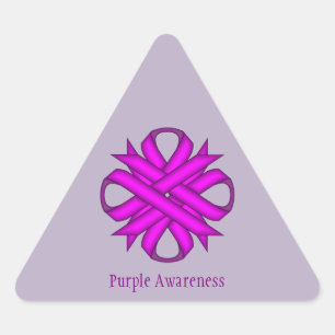 Pegatina Triangular Cinta violeta de Kenneth Yoncich