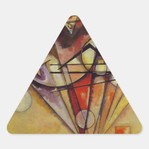 Pegatina Triangular Círculos abstractos de Kandinsky