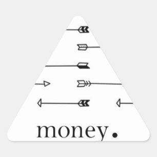 Pegatina Triangular Cita del inconformista de las flechas del modelo
