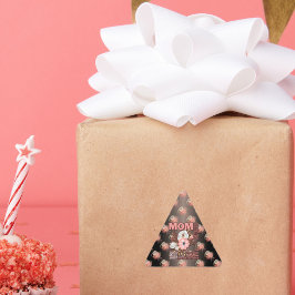 Pegatina Triangular Cita divertida de mamá en todo el mundo