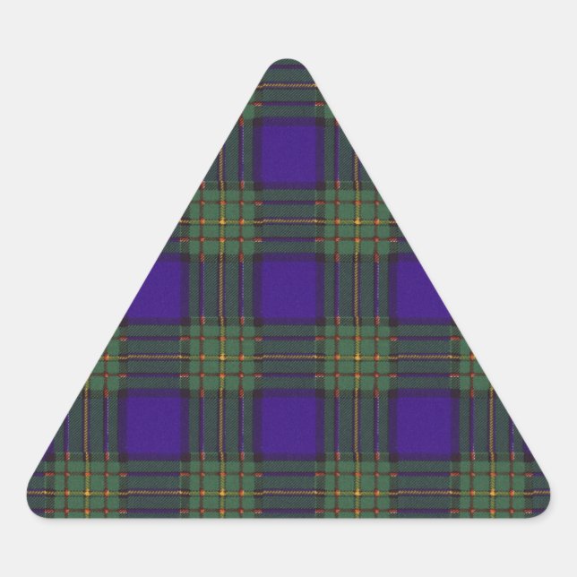 Pegatina Triangular Clan de Maclaren Plaid Scottish tartan (Anverso)