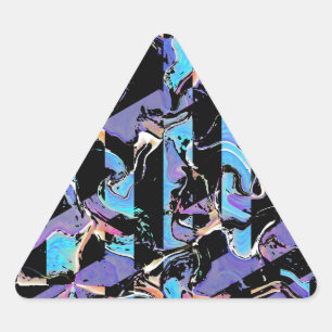 Pegatina Triangular Clásico sticker redondo de monstruosidad visual