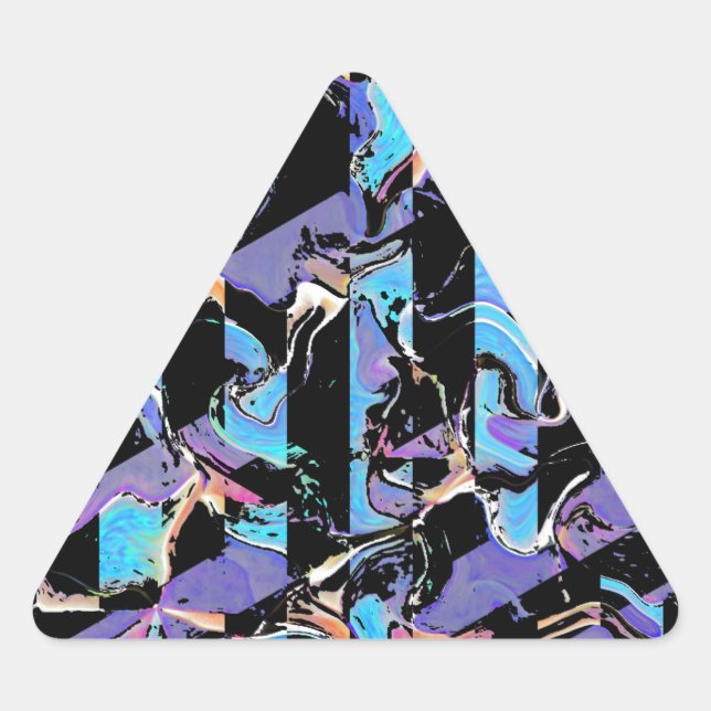 Pegatina Triangular Clásico sticker redondo de monstruosidad visual (Anverso)