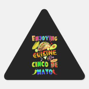 Pegatina Triangular Cocina De Cinco De Mayo