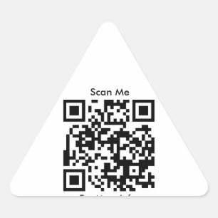 Pegatina Triangular Código QR personalizado