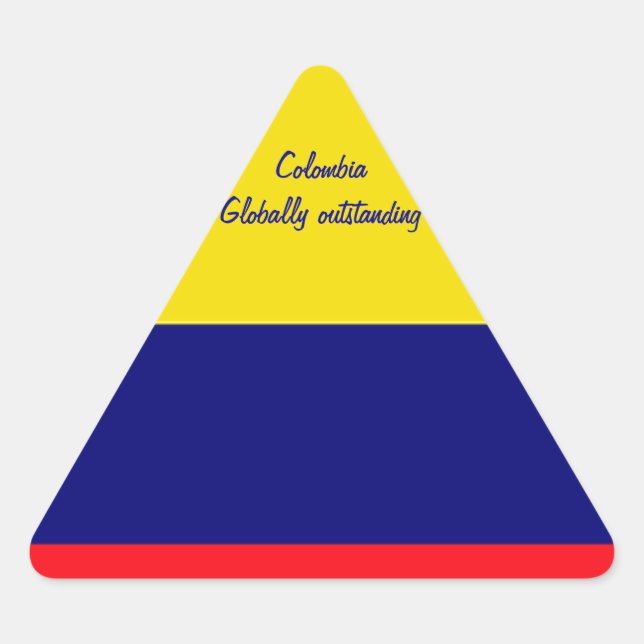 Pegatina Triangular Colombia (Anverso)