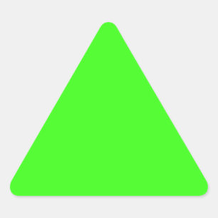 Pegatina Triangular Color sólido verde neón   Clásica
