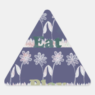 Pegatina Triangular Colores de baby shower azul amor