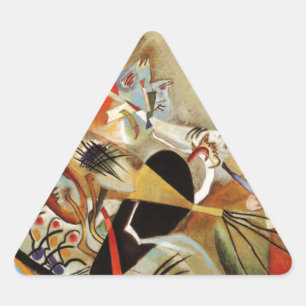 Pegatina Triangular Composición abstracta de Kandinsky