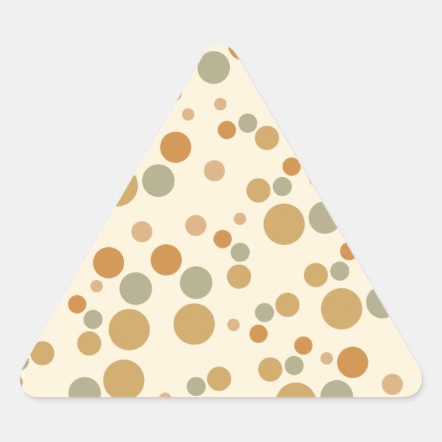 Pegatina Triangular con patrones de círculo (Anverso)