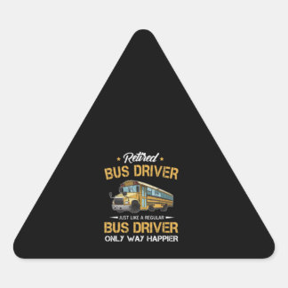 Pegatina Triangular Conductor De Autobús Escolar Retirado Como Un Cond