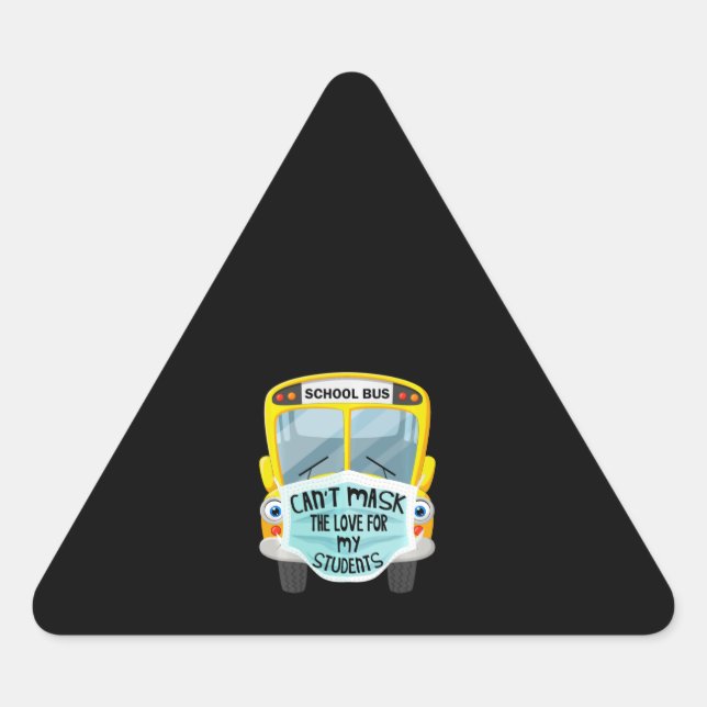 Pegatina Triangular Conductor de autobús no puede ocultar el amor por  (Anverso)