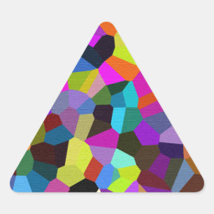 Pegatina Triangular Confetti en tonos jewel