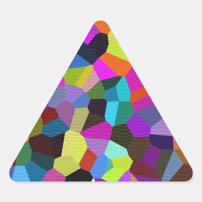Pegatina Triangular Confetti en tonos jewel (Anverso)
