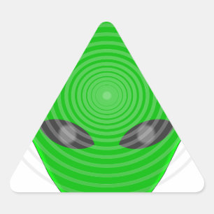 Pegatina Triangular Control de la mente de la cabeza de Alien