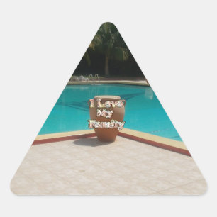 Pegatina Triangular Cool Hakuna Matata Piscina Lateral Me encanta Mi F