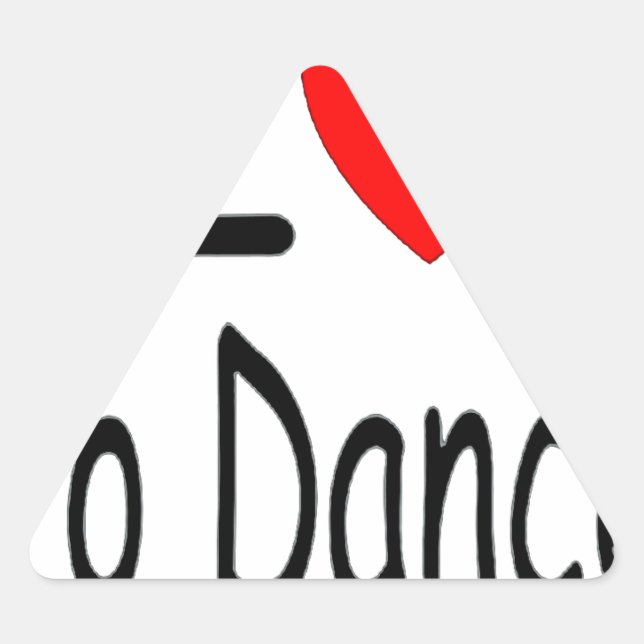 Pegatina Triangular corazón para bailar b (Anverso)