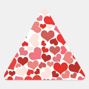 Pegatina Triangular Corazones