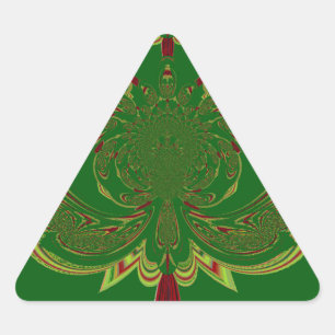 Pegatina Triangular Corona verde
