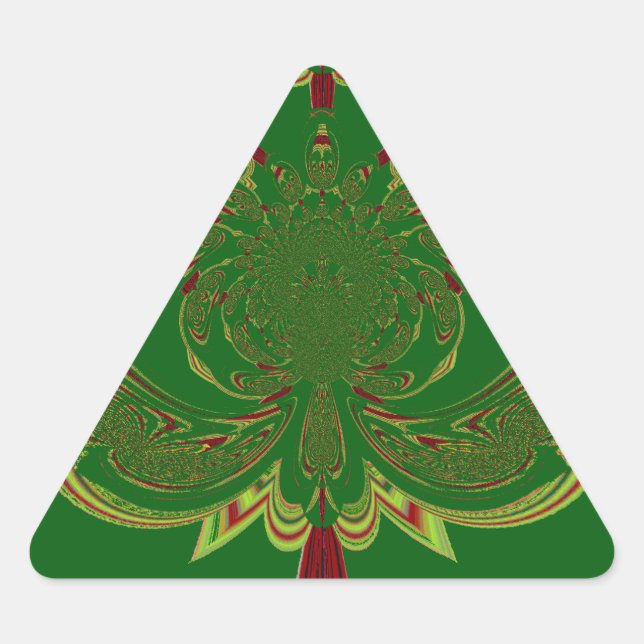 Pegatina Triangular Corona verde (Anverso)