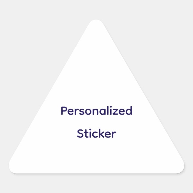 Pegatina Triangular Crea tu personalizado  (Anverso)