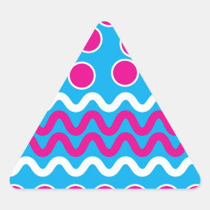 Pegatina Triangular Crear su propia plantilla personalizada de etiquet