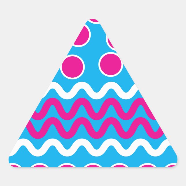 Pegatina Triangular Crear su propia plantilla personalizada de etiquet (Anverso)