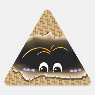 Pegatina Triangular Creatura de Peeking