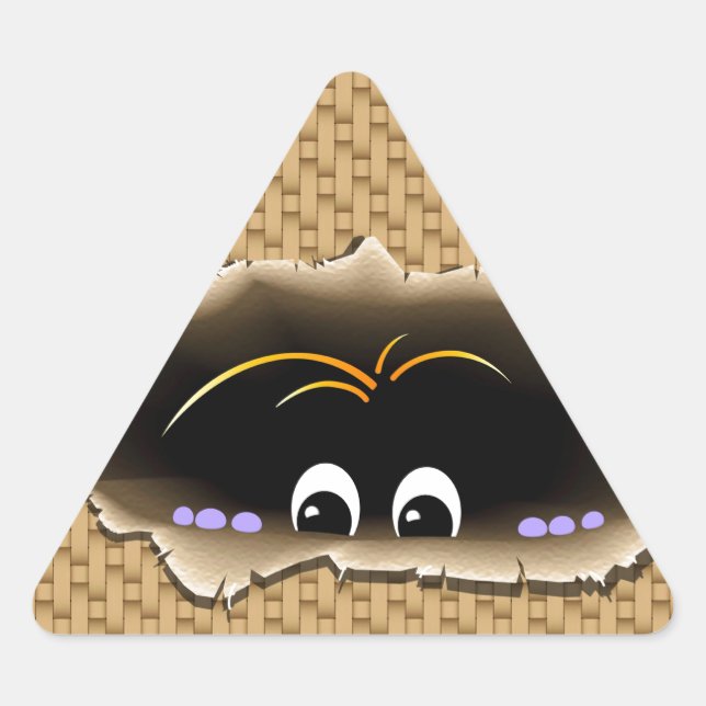 Pegatina Triangular Creatura de Peeking (Anverso)