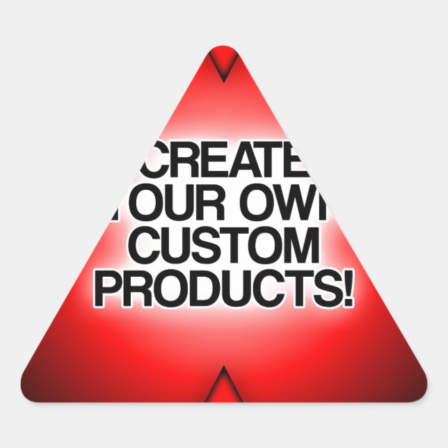 Pegatina Triangular Cree su propio personalizado, personalizado y únic (Anverso)