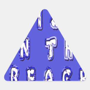 Pegatina Triangular Criado en la playa: Recuerdos serenos de la vida e