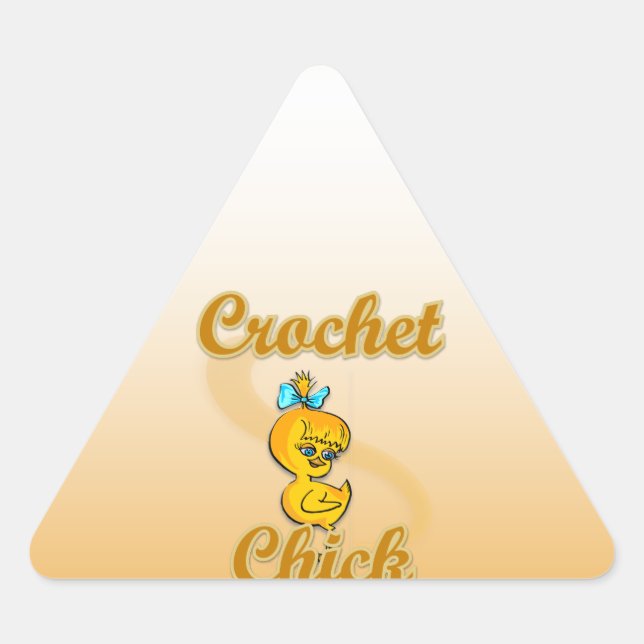 Pegatina Triangular Crochet Chick (Anverso)