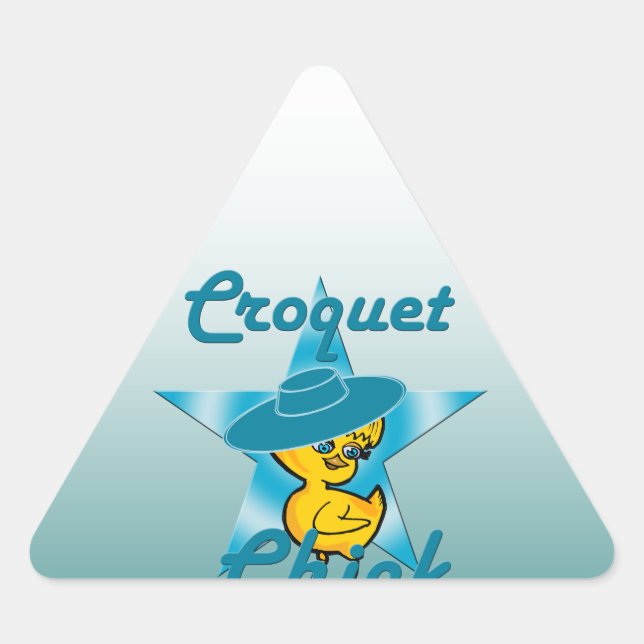Pegatina Triangular Croquet Chick #7 (Anverso)