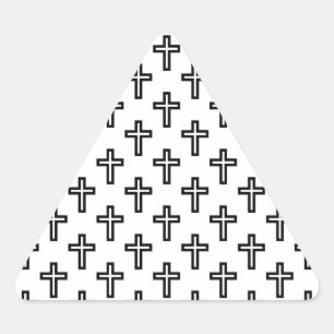 Pegatina Triangular Cruz cristiana