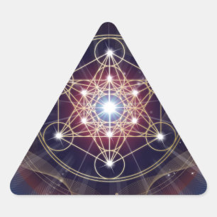 Pegatina Triangular Cubo de Metatron - Merkabah