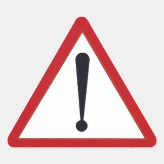 Pegatina Triangular ¡Cuidado Pegatina!