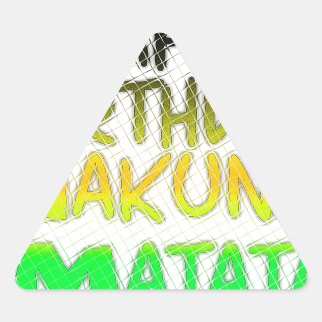 Pegatina Triangular Cumpleaños Feliz Cute Hakuna Matata eco Inspiracio (Anverso)